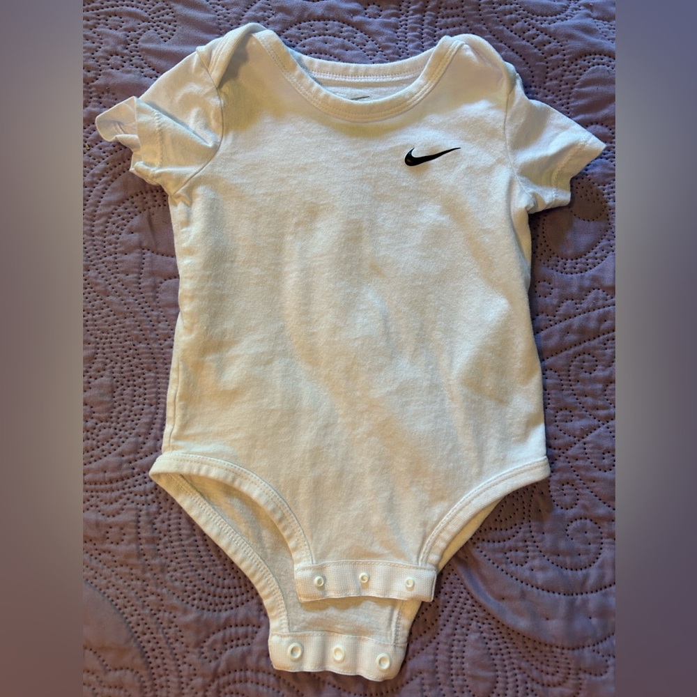 Nike 9M white onesie